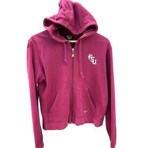 Florida State Seminoles Nike burgundy zip up womens Hoodie sweatshirt Sz Medium